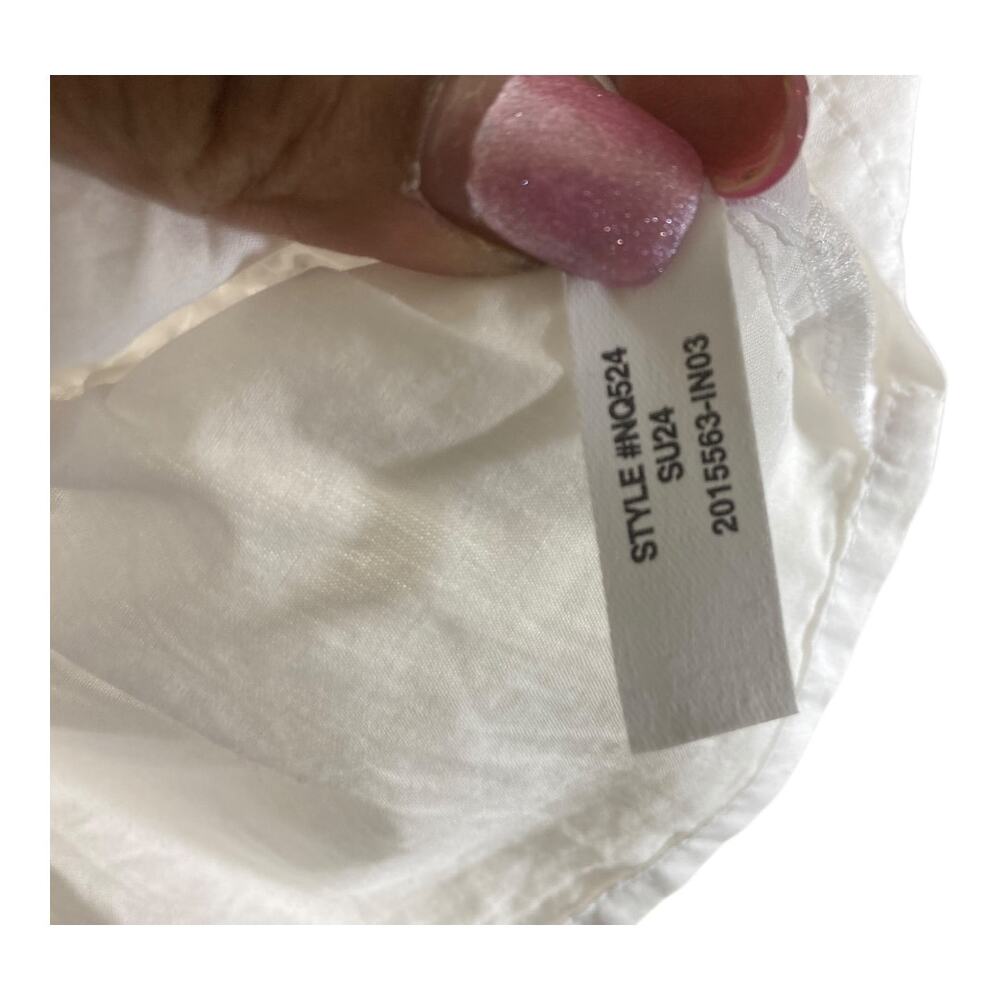 Madewell White Smocked Poplin Tank Top Sz XL - Picture 5 of 9